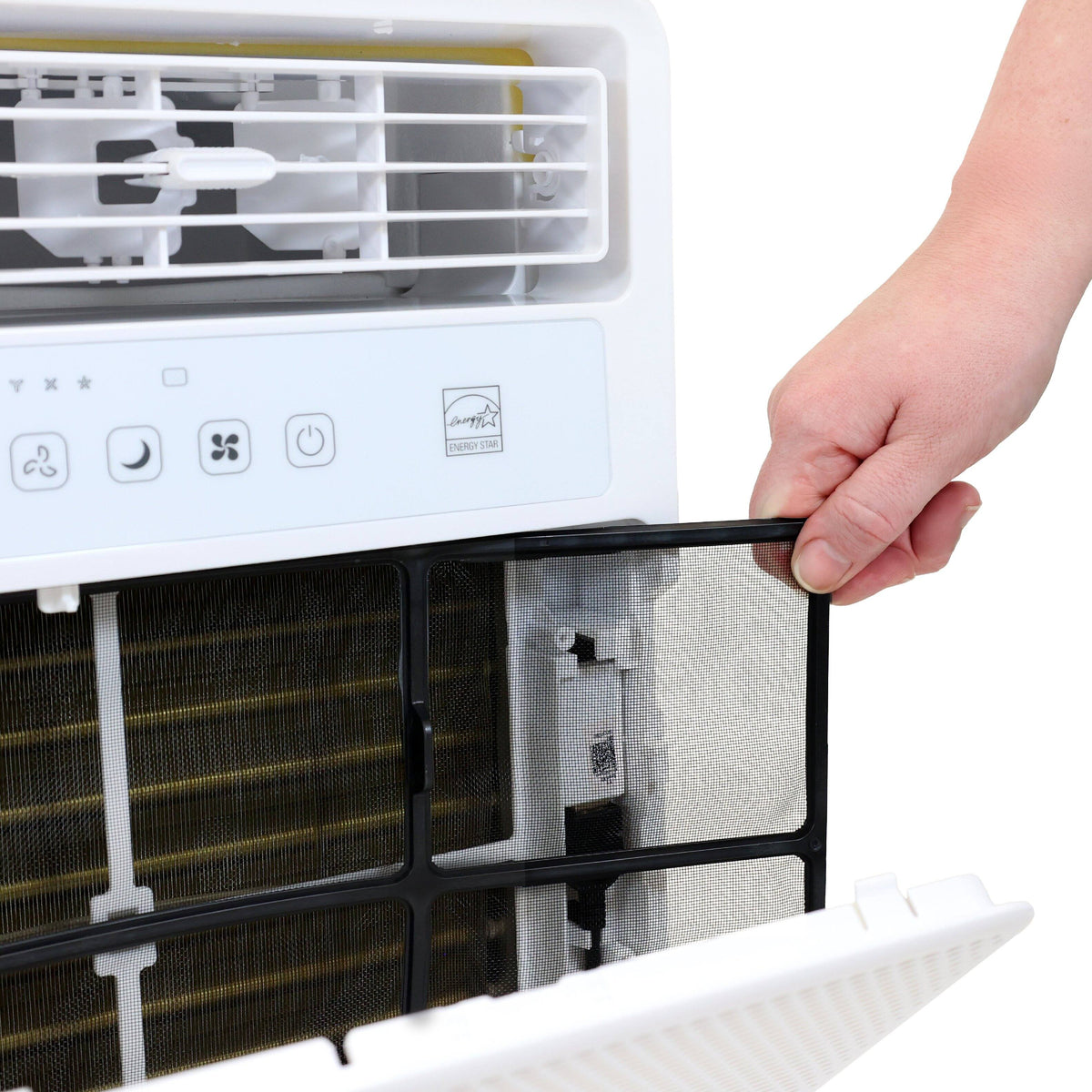 Keystone - 8,000 BTU 350 Sq. Ft Window Mounted Inverter Air Conditioner with Remote Control - White