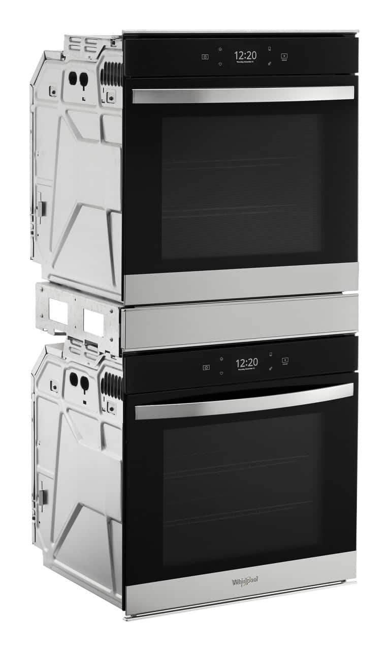 Whirlpool - 24 in. Built-In Double Electric Convection Wall Oven with WiFi - Stainless Steel