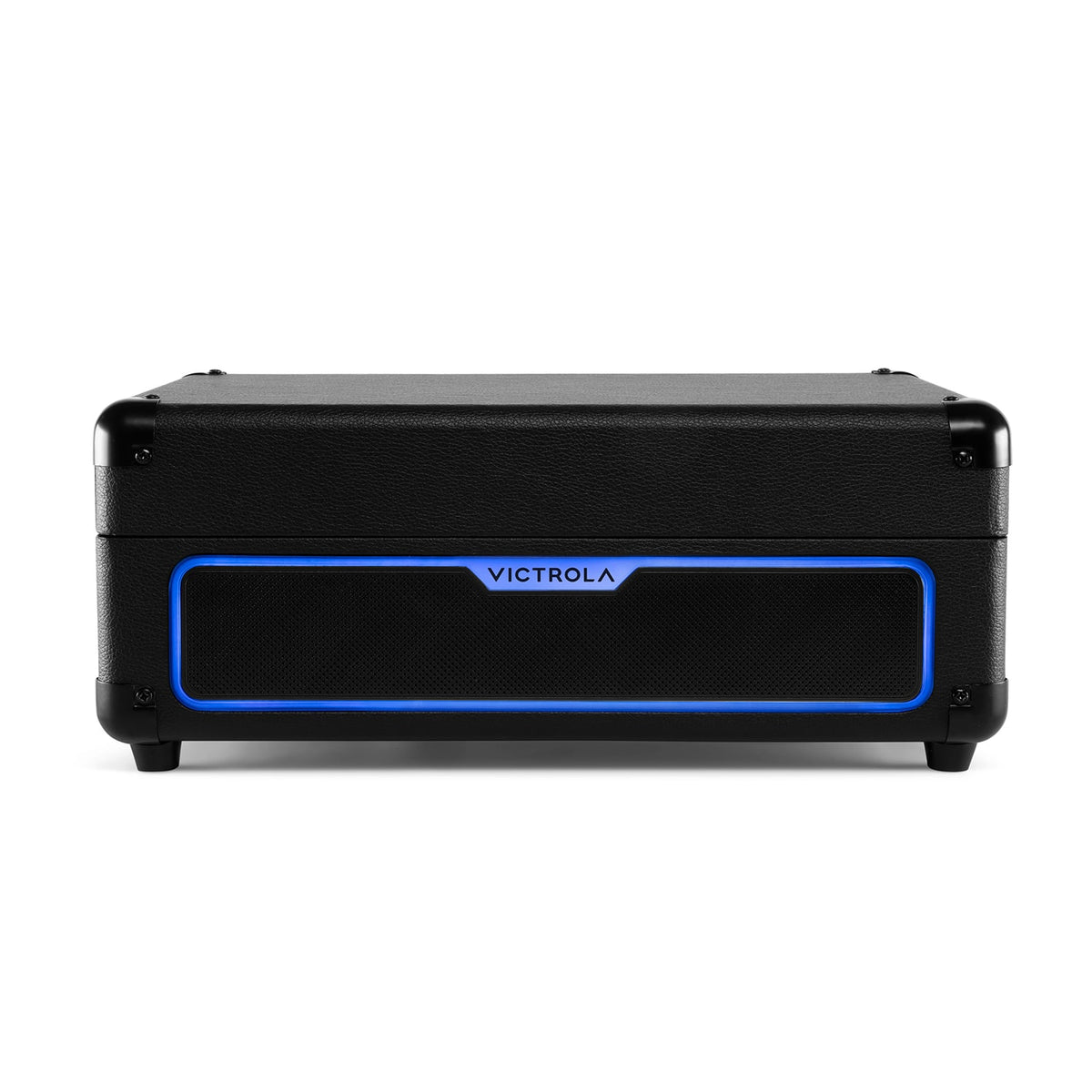 Victrola - Journey Glow Illuminated Suitcase Record Player - Black