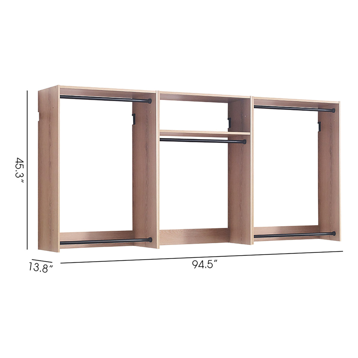 Devi - Wall Mounted Wood Closet System & Modular Design
