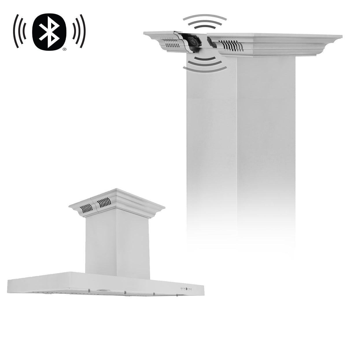 ZLINE - 42 inches - Externally Vented - Island Range Hood - Stainless Steel