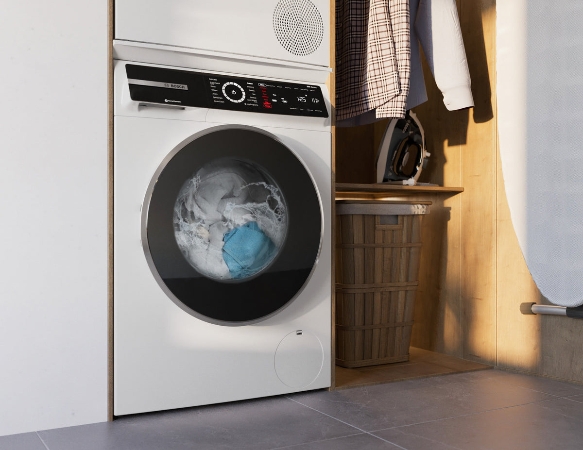 Bosch - 500 Series 2.4 Cu. Ft. High-Efficiency Stackable Smart Front Load Washer with 4D Wash System - White