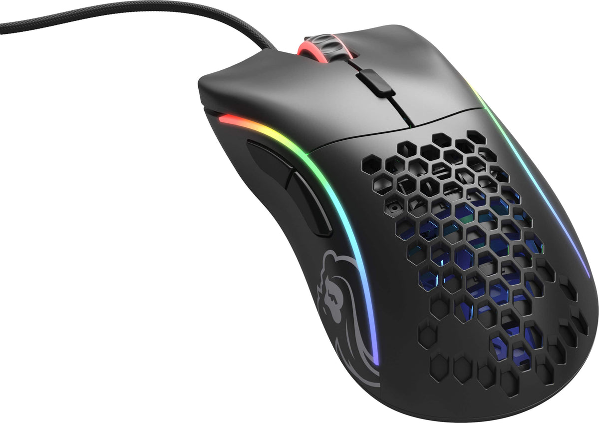 Glorious - Model D Lightweight Wired Optical Gaming Mouse with Customizable RGB - Wired - Black