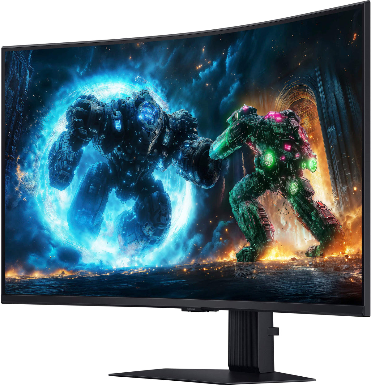 Samsung - 37" Odyssey G75F 4K 165Hz 1ms AMD FreeSync Prem Pro Curved Gaming Monitor with HDR 600 (DisplayPort, HDMI) - Black