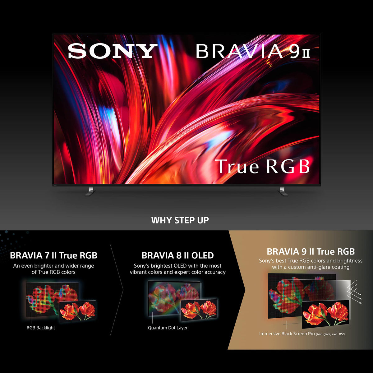 Sony - 65" Class BRAVIA 9 II True RGB 4K HDR Google TV with Gemini and Anti-Glare screen