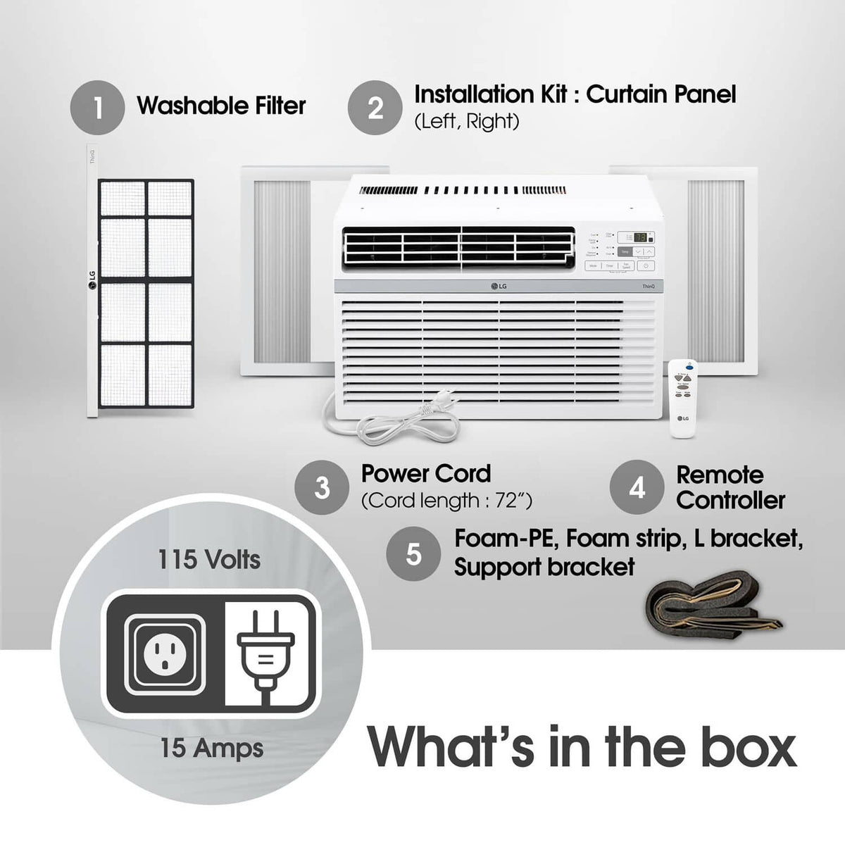 LG - 450 Sq. Ft. 10,000 BTU Smart Window Air Conditioner - White