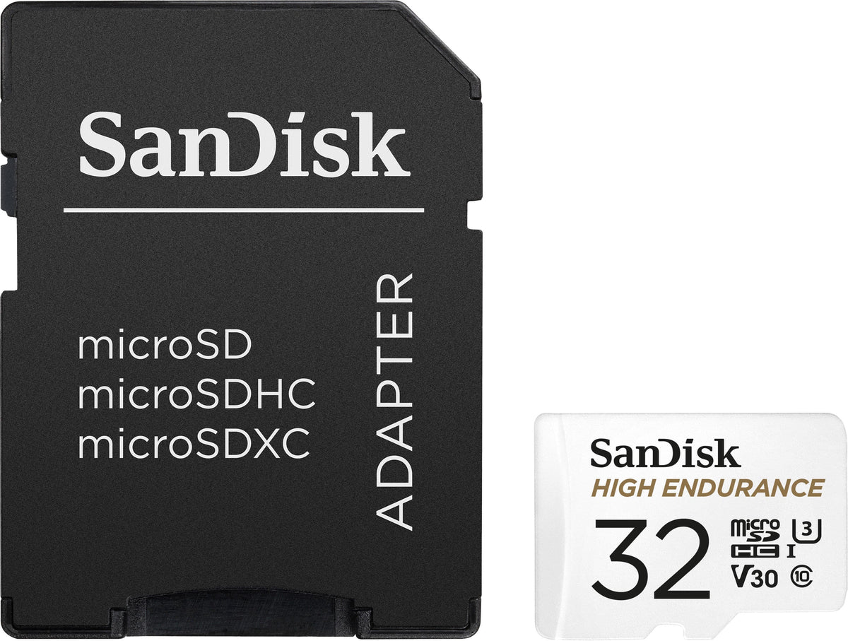 32GB SanDisk High Endurance microSDHC Card with Adapter