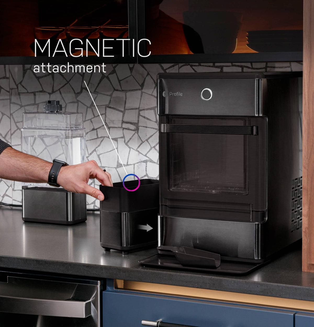 GE Profile - Opal Nugget Ice Maker .75 Gallon Side Tank for Model OPAL01GBYTS - Black Stainless Steel
