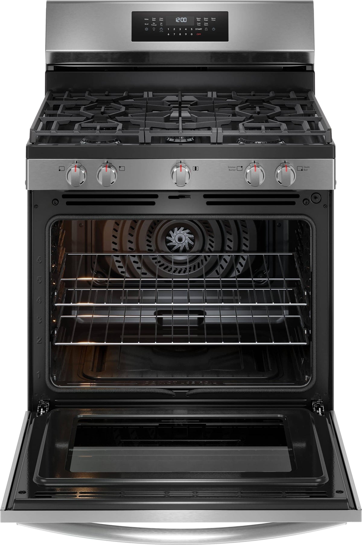 Frigidaire - 30" Rear Control Gas Range with Air Fry - Stainless Steel