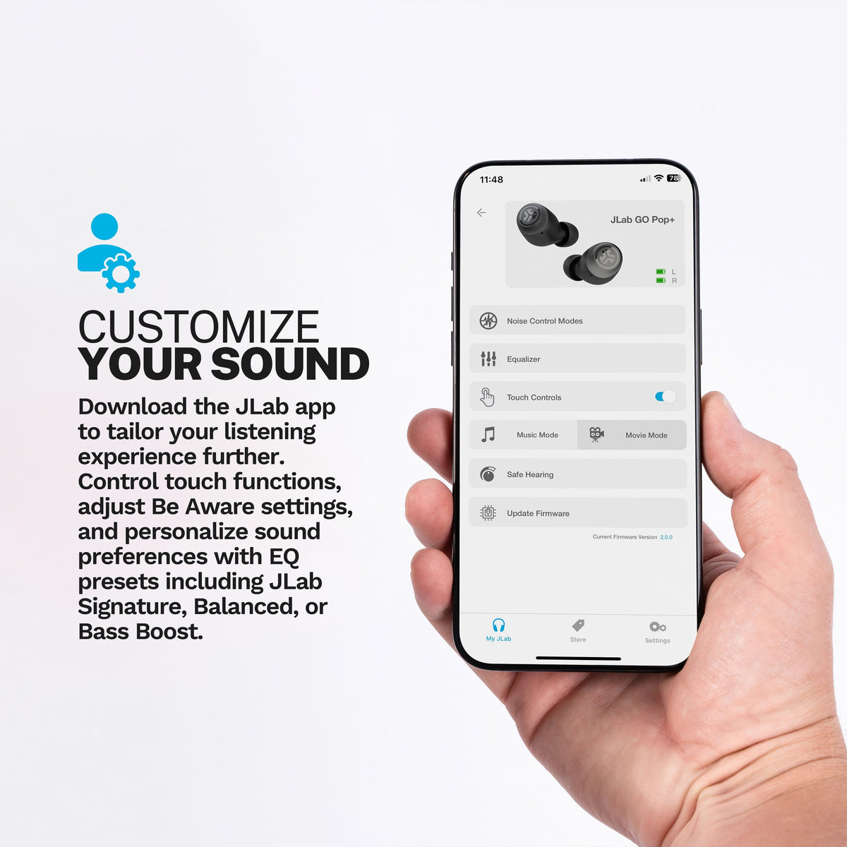 JLab - GO Air Pop True Wireless Earbuds - Slate