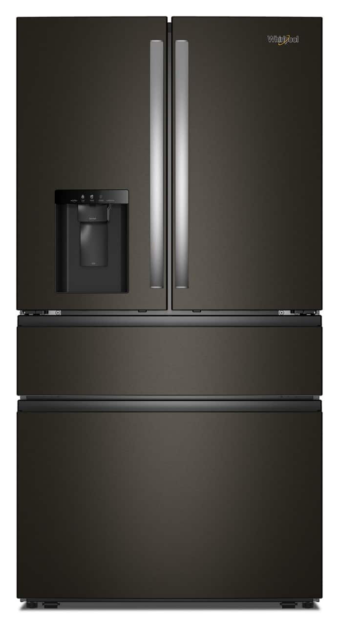Whirlpool - 36 in. Wide 29 cu. ft. Family-Sized Capacity French Door Refrigerator with Flexible Temperature Drawer - Print Resist Blk Stnlss