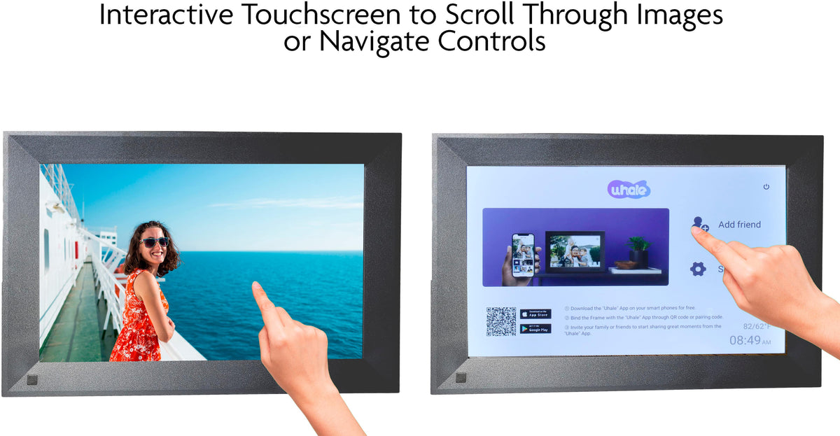 Sunpak - 10.1” Wi-Fi Touchscreen Digital Frame - Black