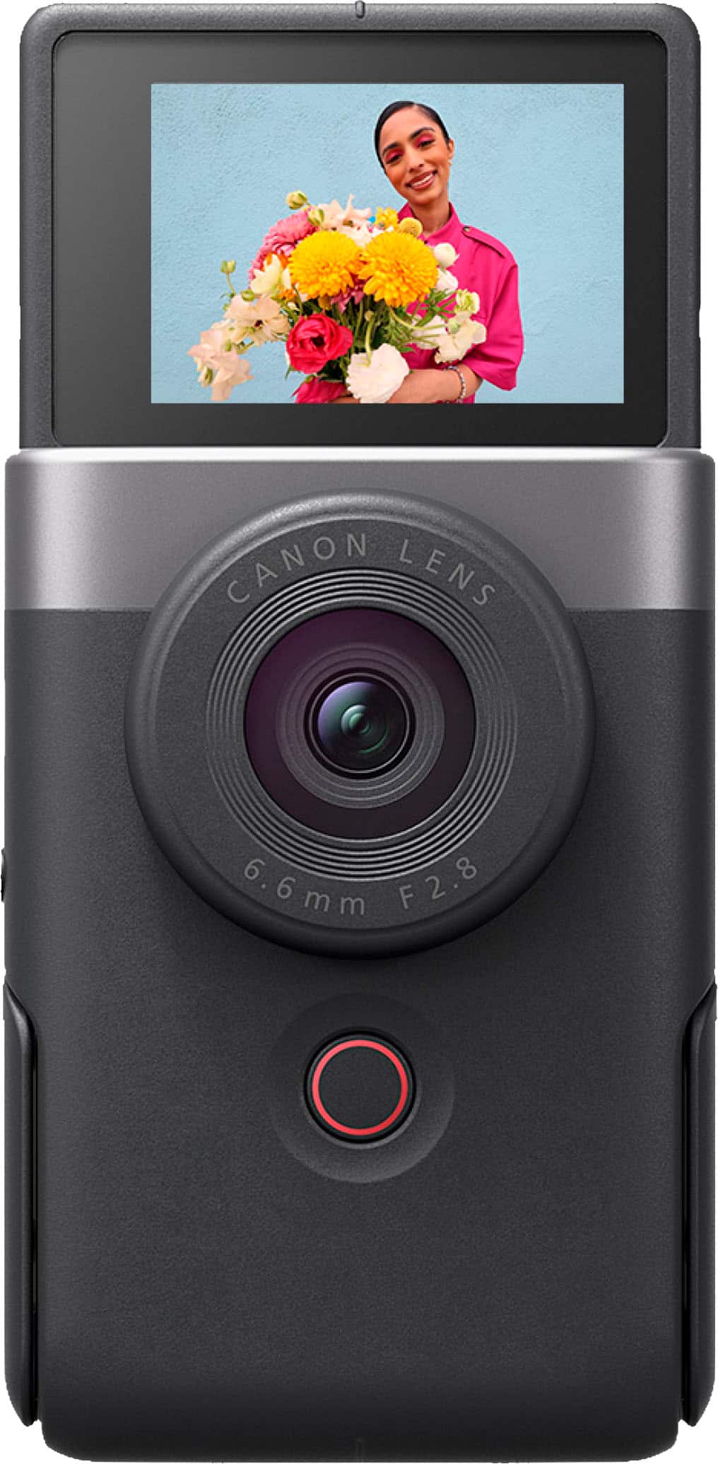 Canon - PowerShot V10 4K Video 20.9-Megapixel Digital Camera for Vloggers and Content Creators - Silver
