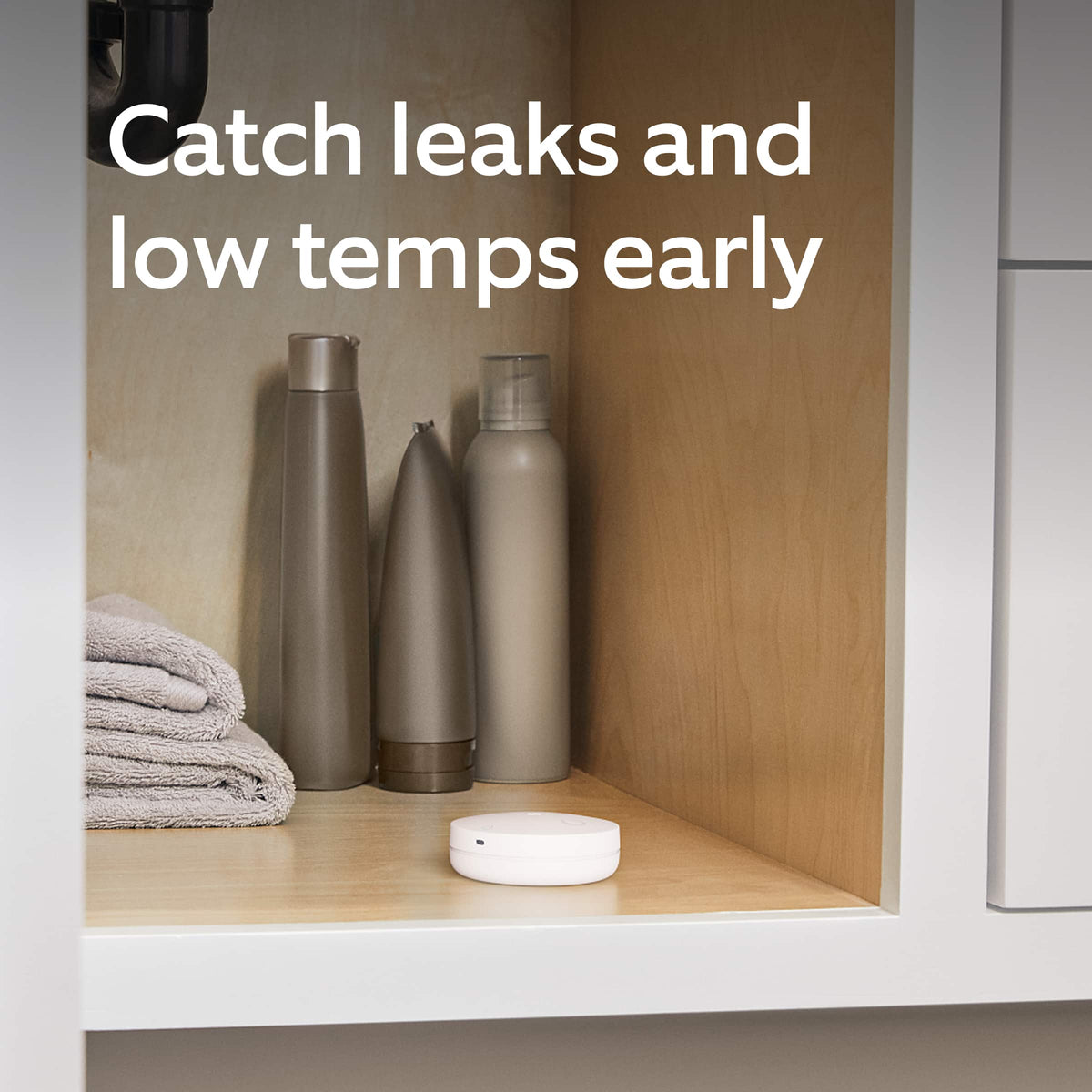 Ring - Flood & Freeze Sensor (Newest Model) – Catch leaks and freezing temps, On Amazon Sidewalk, no hub needed - White