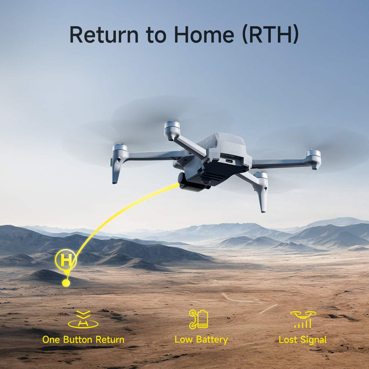 Snaptain - P10 4K Camera Drone with Remote Controller - Gray