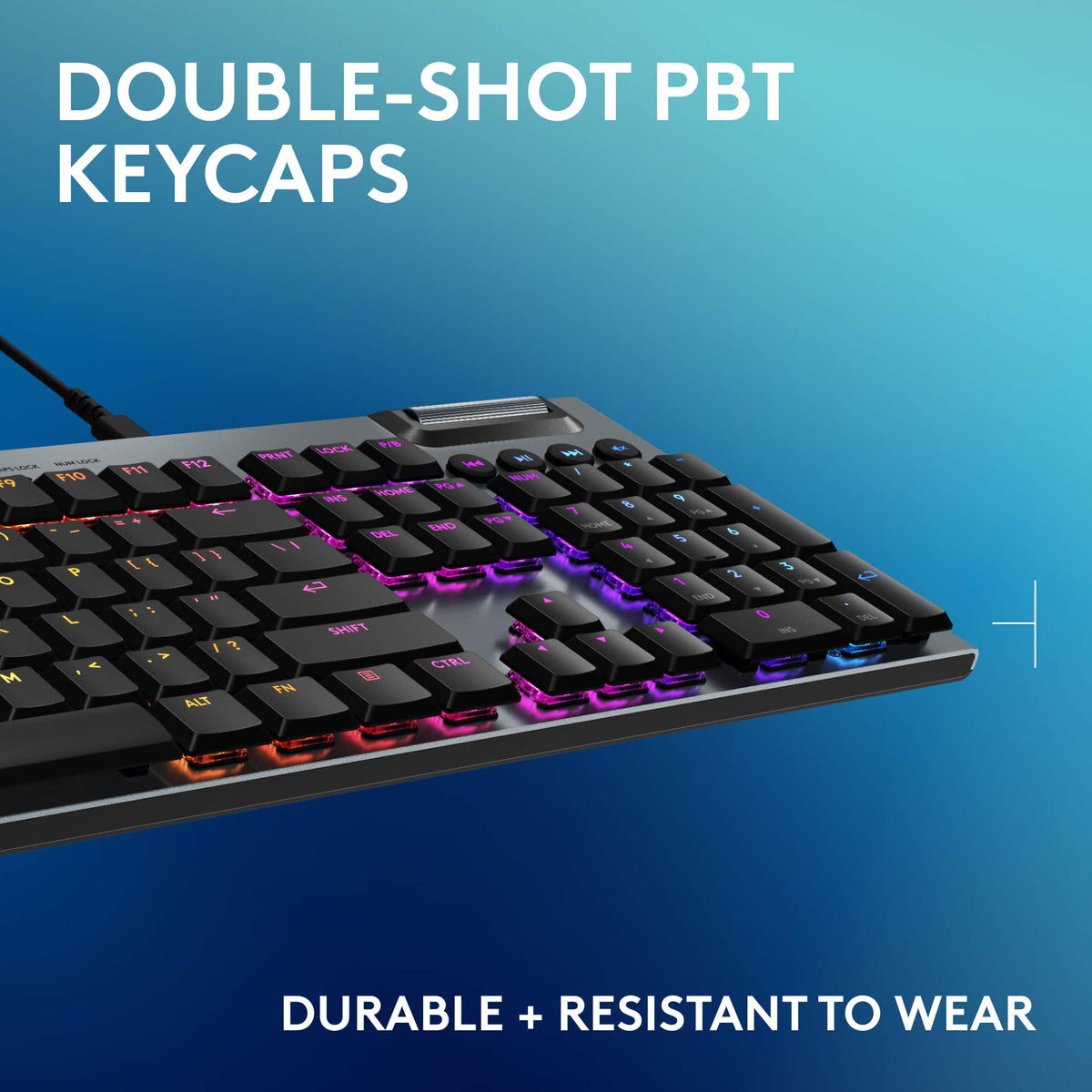Logitech - G915 X Full-size Corded Mechanical GL Red Linear Switch Gaming Keyboard for PC/Mac with RGB Backlighting - Black