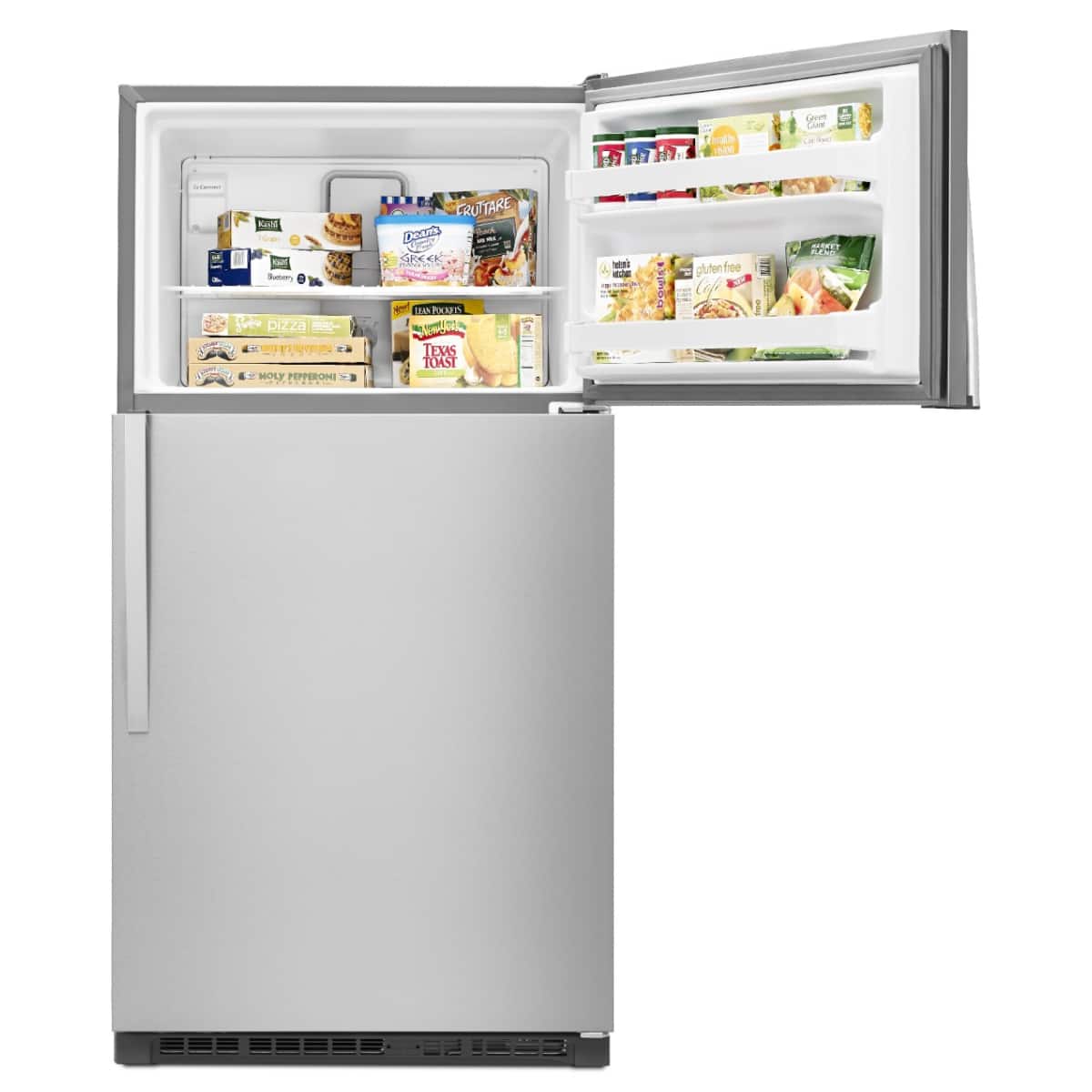 Whirlpool - 20.5 Cu. Ft. Top-Freezer Refrigerator - Fingerprint Resistant - Stainless Steel