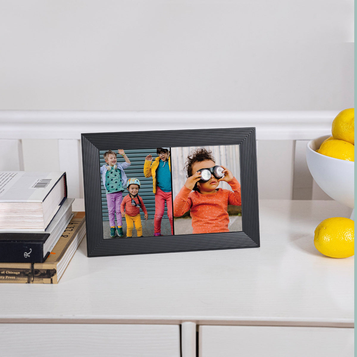 Aura Home - Aura Carver 10" Digital Wifi Photo Frame-Charcoal - Charcoal (Dark)