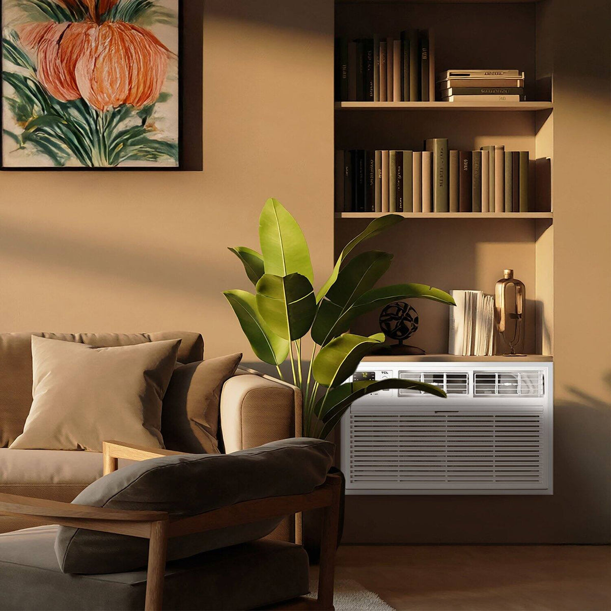 TCL - 450 Sq. Ft. 10,000 BTU Smart Through-the-Wall Air Conditioner with Wi-Fi and Remote - White