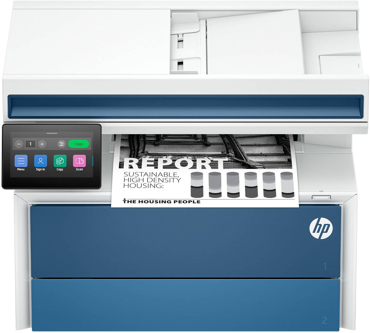 HP - LaserJet Pro MFP 4112fdn Black & White All-in-One Laser Printer, Scan, Copy, Fax, 2-Sided Printing, AI-Enabled - White