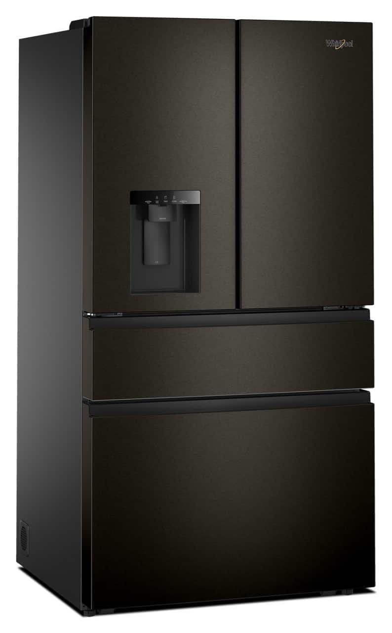 Whirlpool - 36 in. Wide 29 cu. ft. Family-Sized Capacity French Door Refrigerator with Flexible Temperature Drawer - Print Resist Blk Stnlss