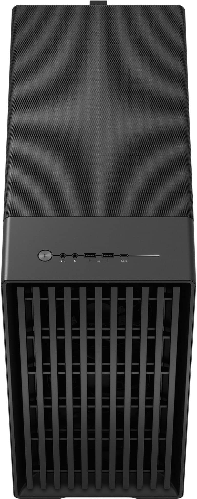 Fractal Design - North XL Momentum Edition Black E-ATX Chassis with Blackened Oak Front and TG Side Panel Mid Tower PC Case - Black