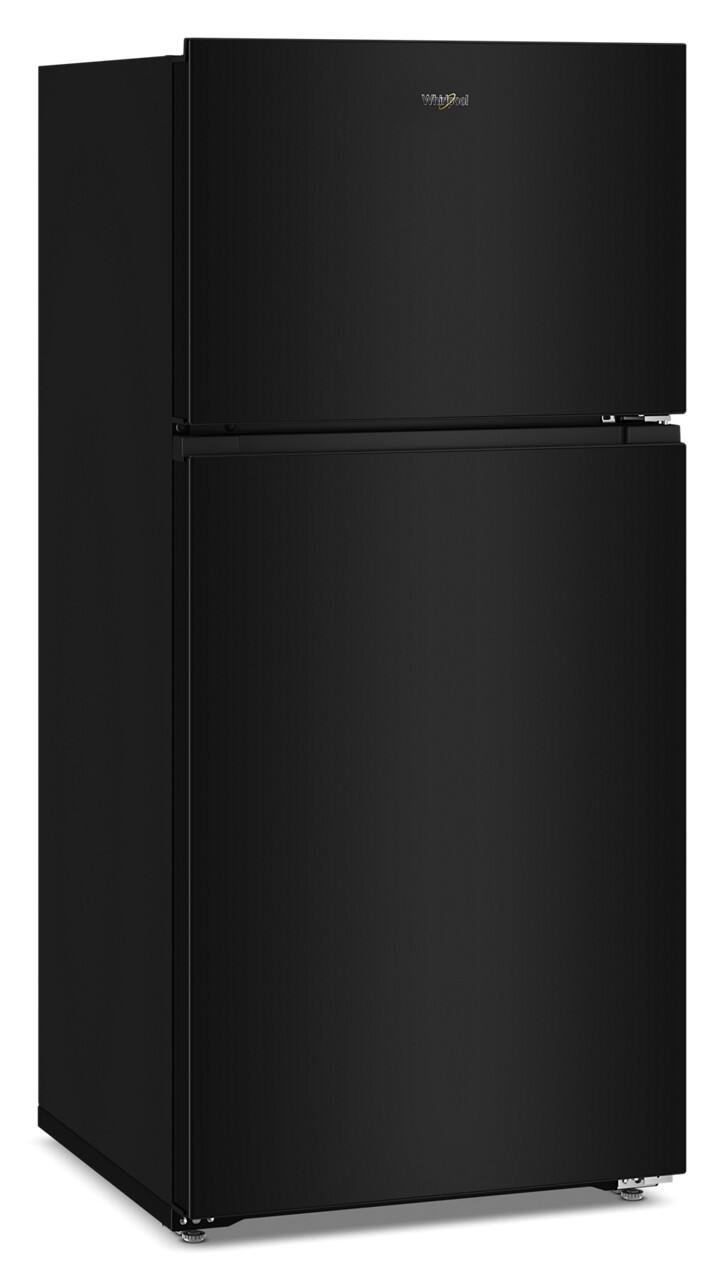 Whirlpool - 28 in. Wide 14.3 cu. ft. Top Freezer Refrigerator with Total Coverage Cooling - Black