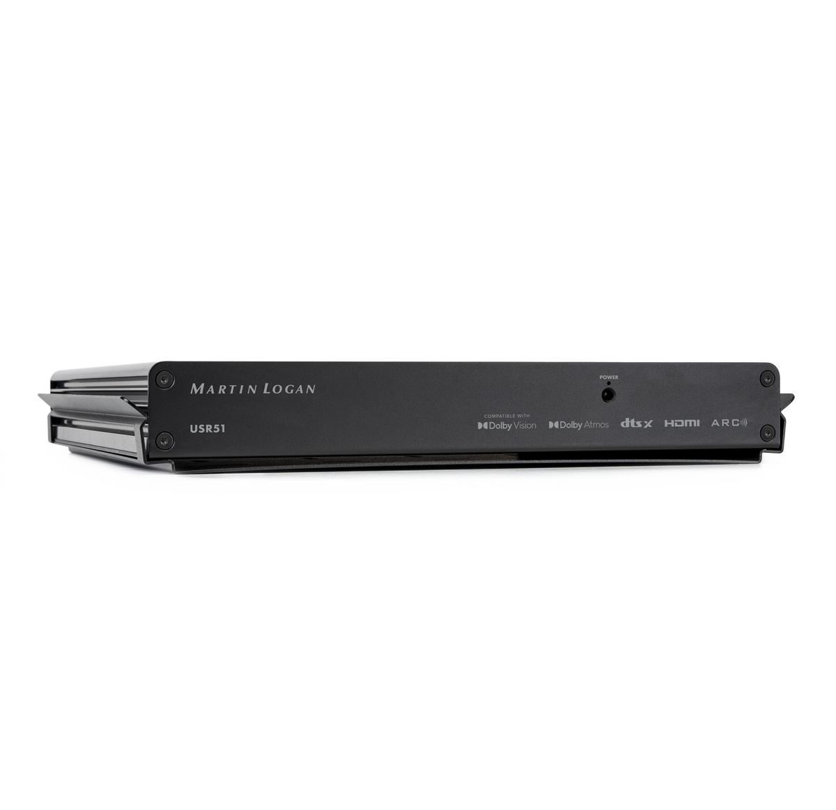 MartinLogan - USR51 Ultra-Slim 5.1 Wall-Mountable A/V Receiver, 50W Per Channel with eARC, Anthem Room Correction, Built-In Streaming - Black