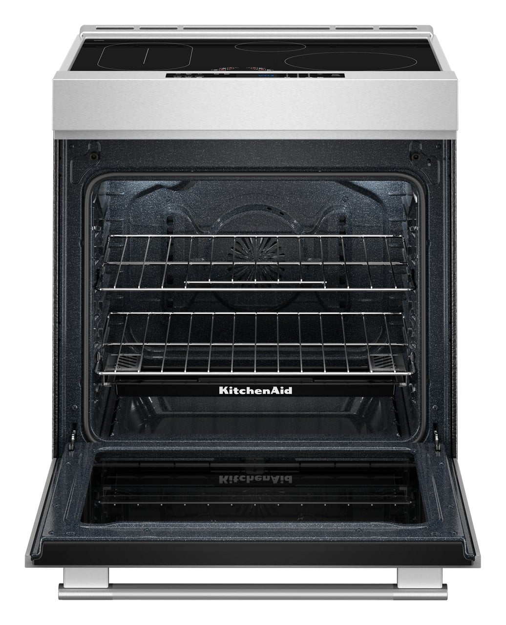 KitchenAid - 30-Inch 4-Element Induction Slide-In Convection Range with Air Fry - PrintShield Stainless Finish