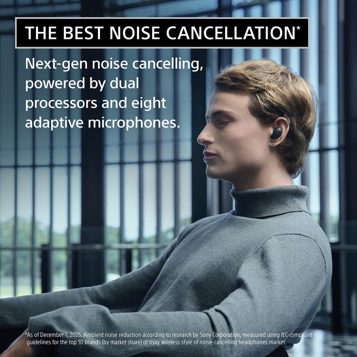 Sony - WF-1000XM6 Best Truly Wireless Noise Cancelling Earbuds - Black
