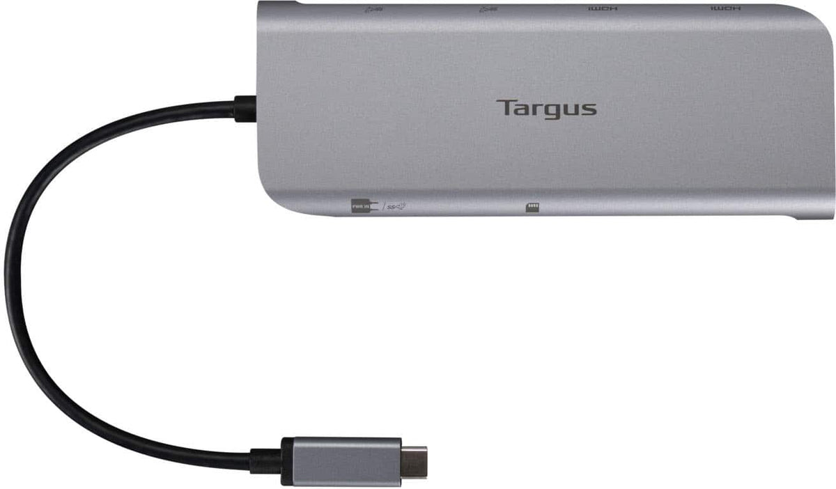 Targus - USB-C Alt. Mode Dual HDMI 4K Mobile Dock with 140W EPR Pass-Thru & SD Reader - Silver
