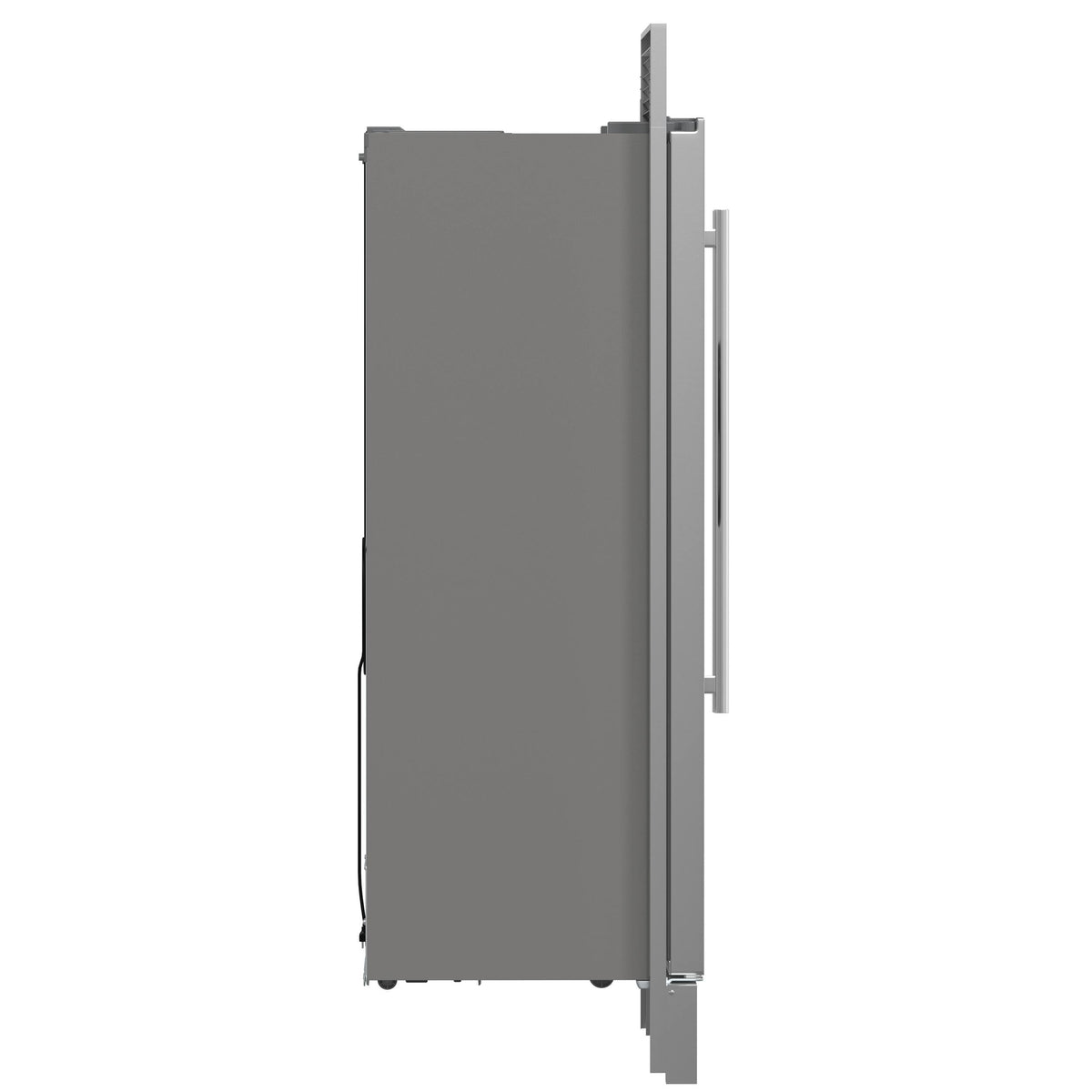 Forno Appliances - 36 in. Wide Salerno 20 Cu. Ft. Side-by-Side Refrigerator with Extendable Decorative Trim Grill - Stainless Steel