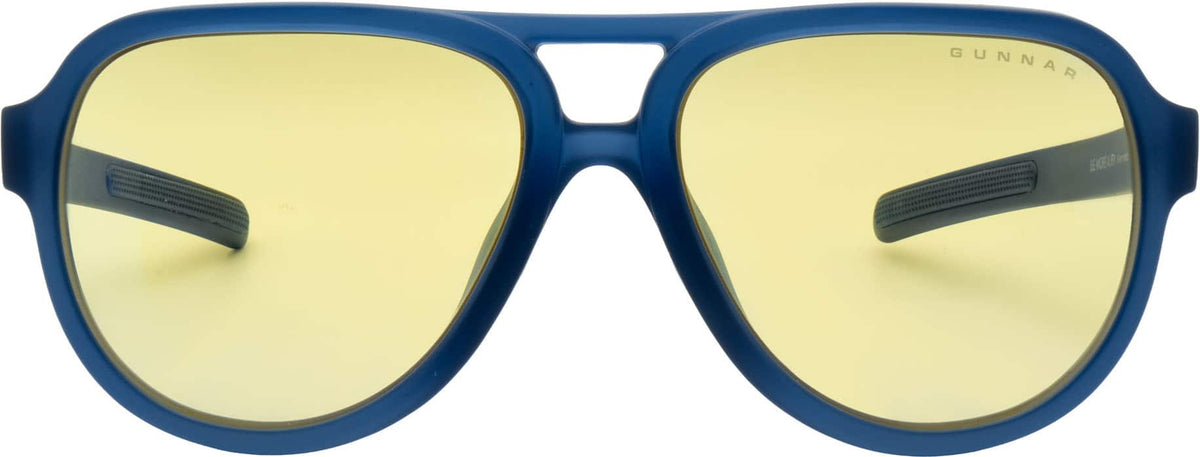 GUNNAR - Alienware Roswell Computer Glasses with Blue Light Reduction, Amber Lenses - Conspiracy Blue