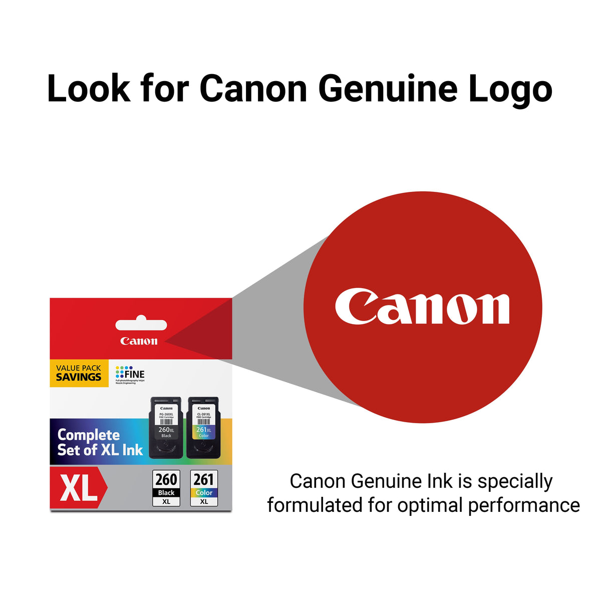 Canon - PG-260 XL / CL-261 XL 2-Pack High-Yield Ink Cartridges - Black/Cyan/Magenta/Yellow