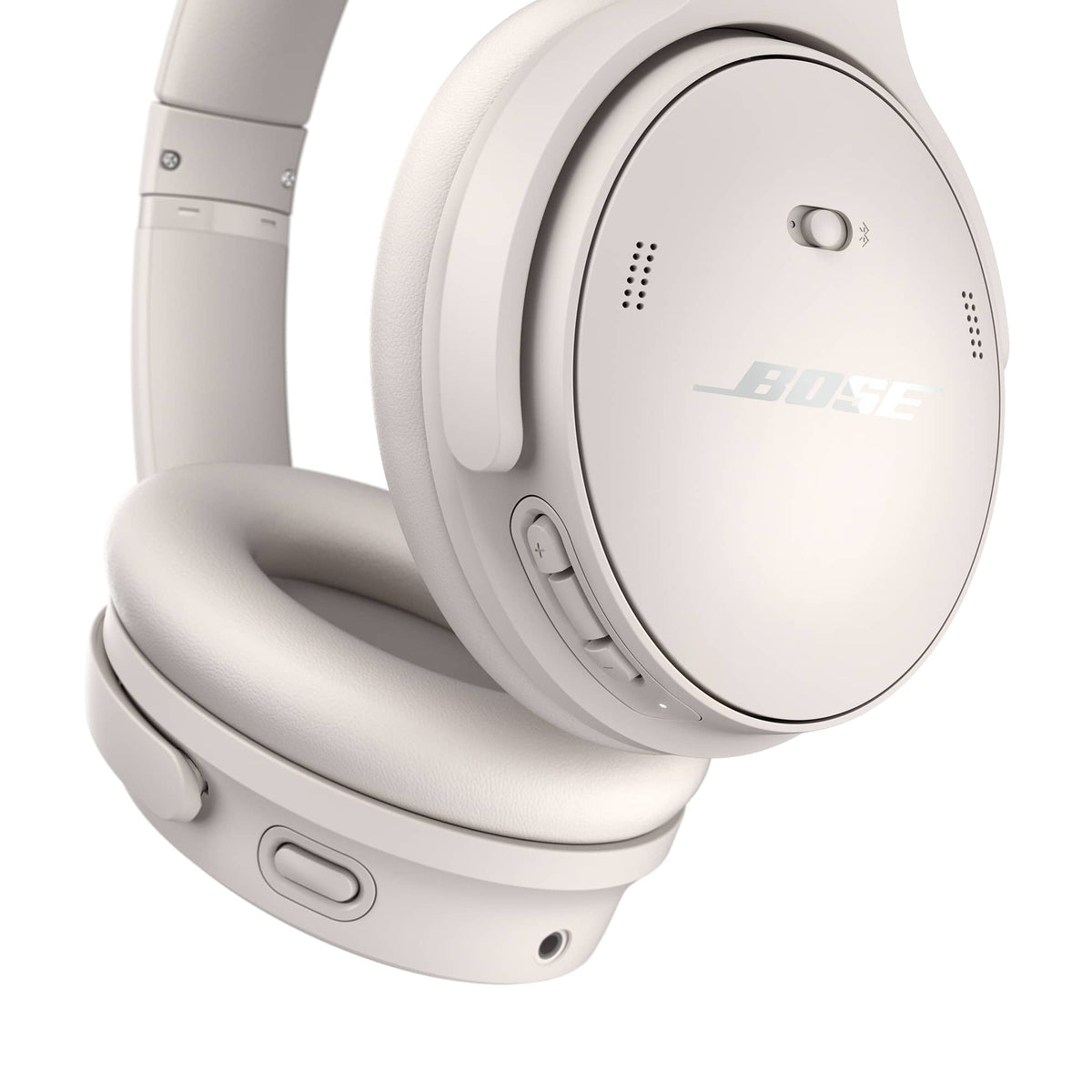 Bose - QuietComfort Wireless Noise Cancelling Over-the-Ear Bluetooth Headphones - White Smoke