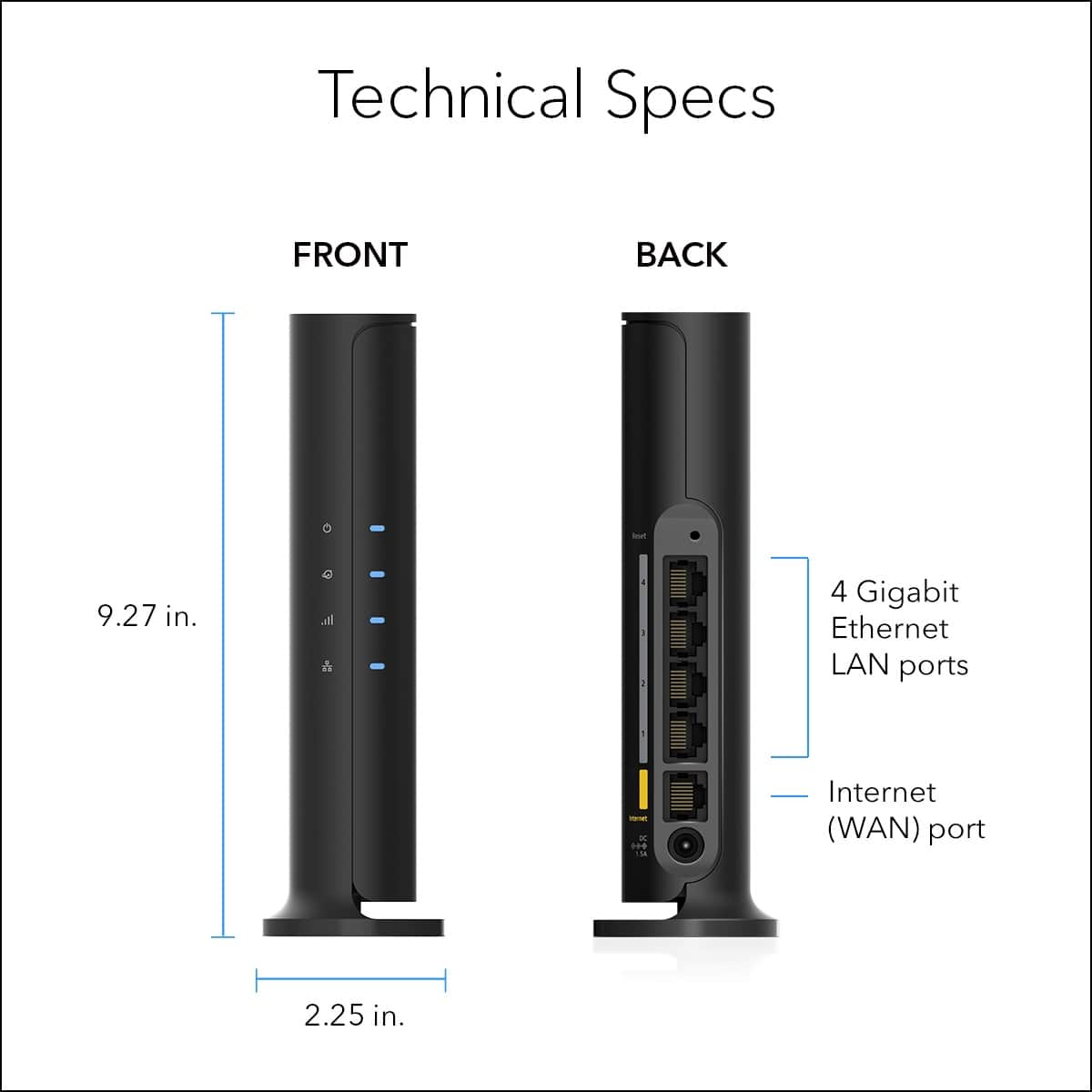 NETGEAR - Nighthawk AX1800 Dual-Band Wi-Fi Router - Black