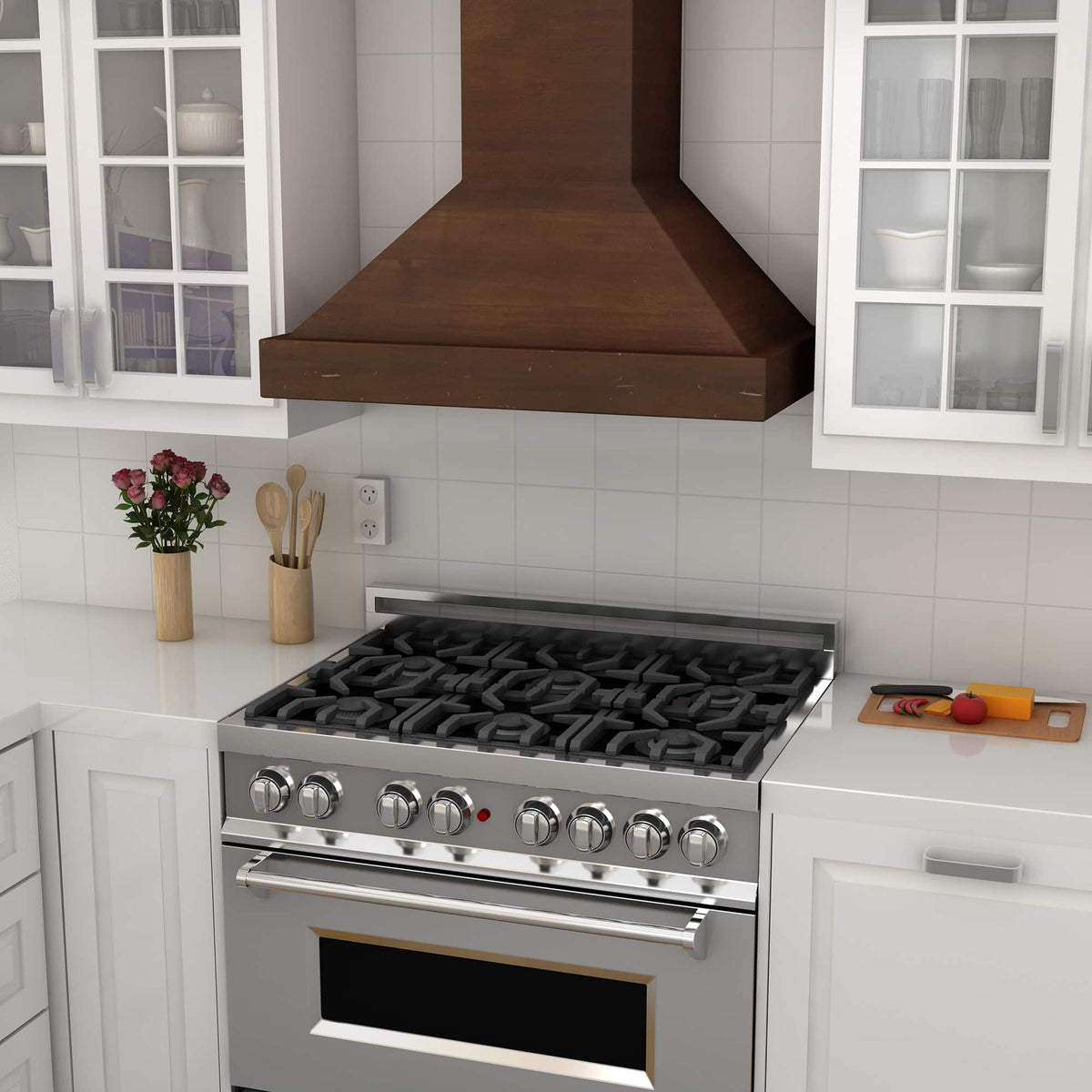 ZLINE - 30 inches - Externally Vented - Wall Range Hood - Walnut