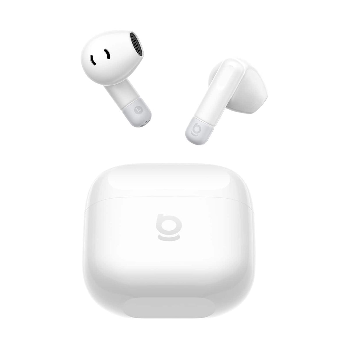 Baseus - Bass BS2 Lite True Wireless Earbuds - Bluetooth 6.0,4-Mic AI ENC,40-Hour Battery,Comfortable Fit - White