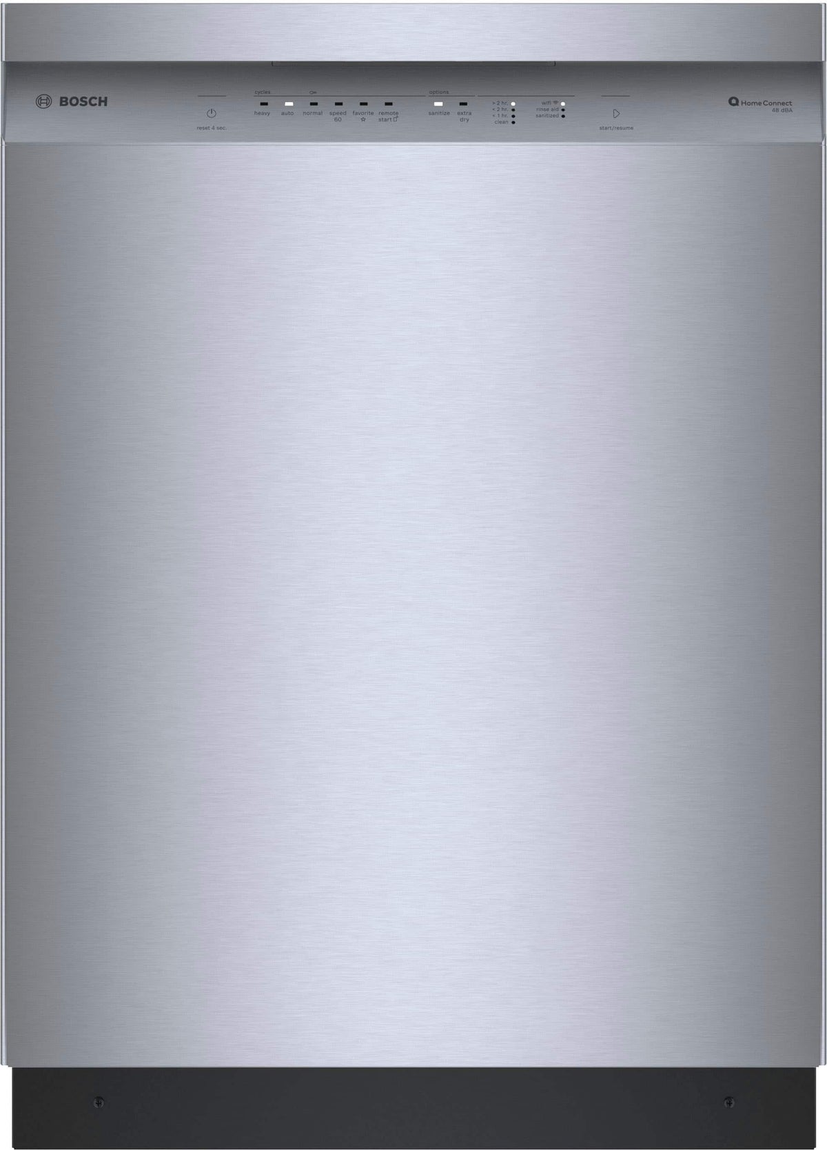 Bosch - 100 Series 24" Front Control Smart Built-In Stainless Steel Tub Dishwasher with PrecisionWash, 48 dBA - Stainless Steel