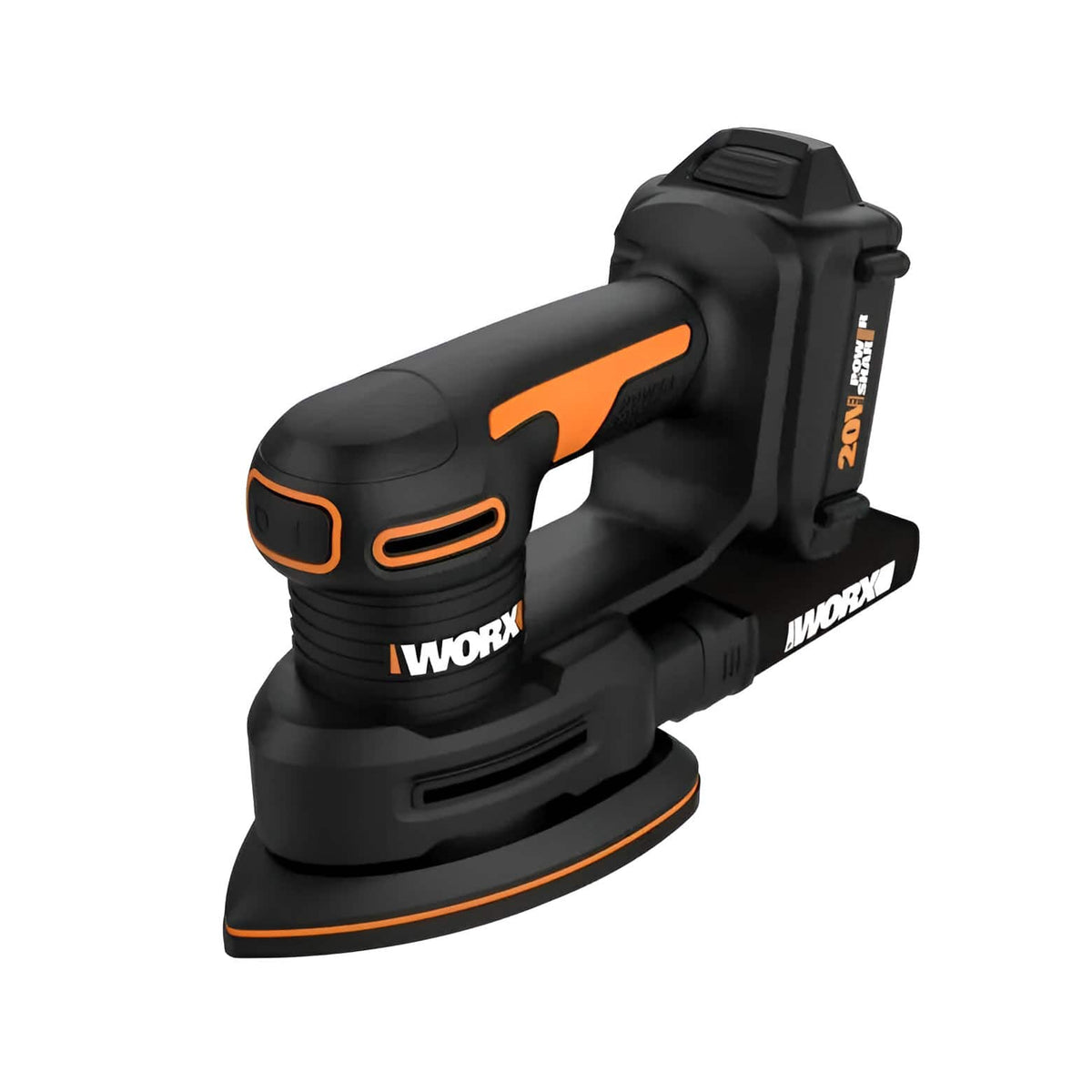 WORX - 20V Cordless Detail Sander (1 x 2.0Ah Battery and 1 x Charger Included) - Black