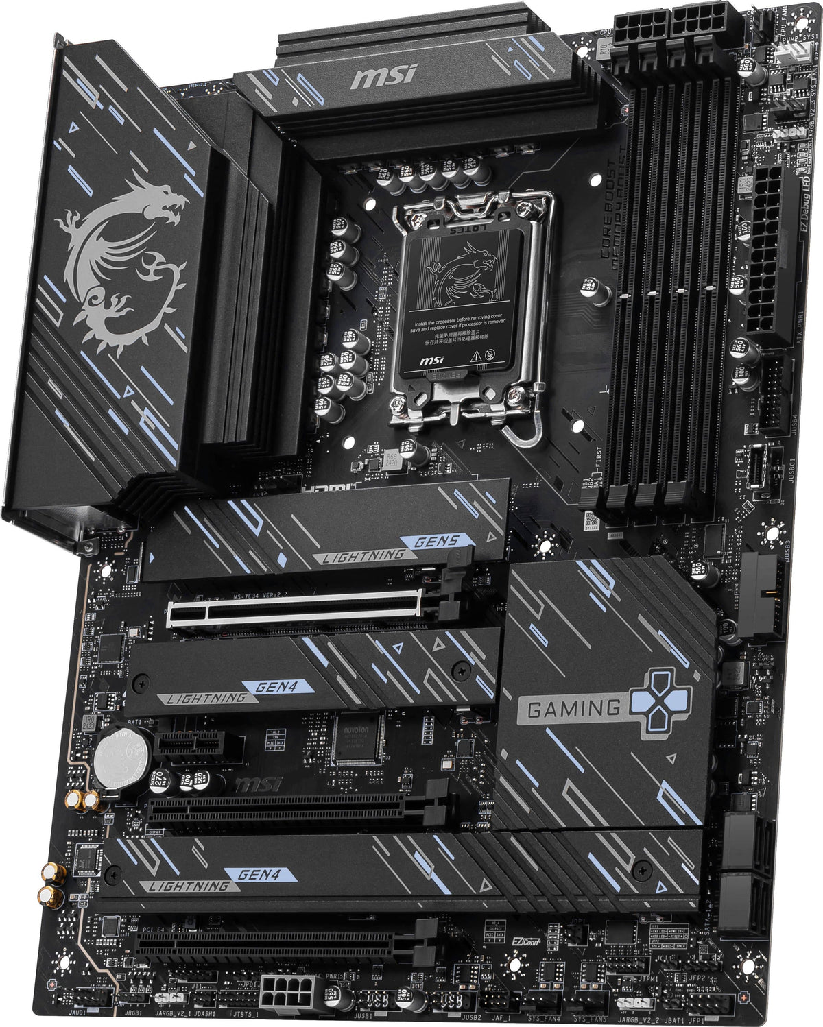 MSI - Z890 GAMING PLUS WIFI (Socket LGA 1851) Intel Z890 ATX DDR5 Wi-Fi 7 Motherboard - Black