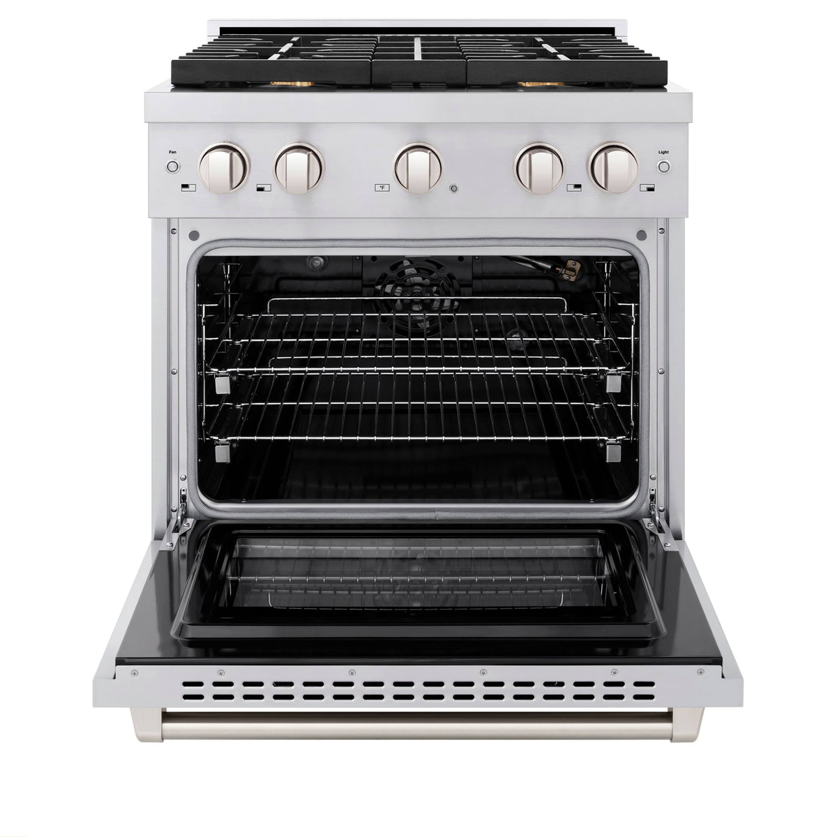 ZLINE - 30 in. Wide 4 Burner Paramount Gas Range with Convection Oven (SGR-BR-30) - Stainless Steel
