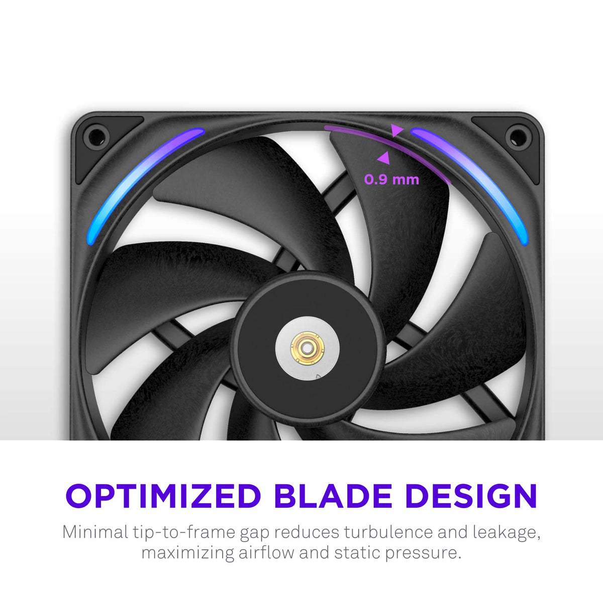 NZXT - F140X Performance Fan - 140mm PWM RGB Computer Case Fan with LCP Frame & Blades - Black