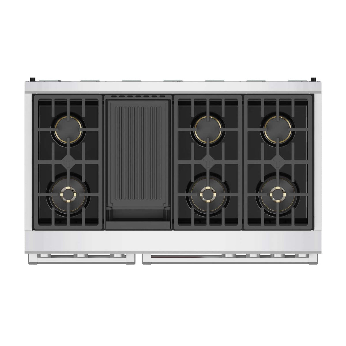 Thor Kitchen - 48 in. Wide 7 Burner 7.6 Cu Ft. Freestanding Double Oven Dual Fuel Liquid Propane Gas Range - Stainless Steel