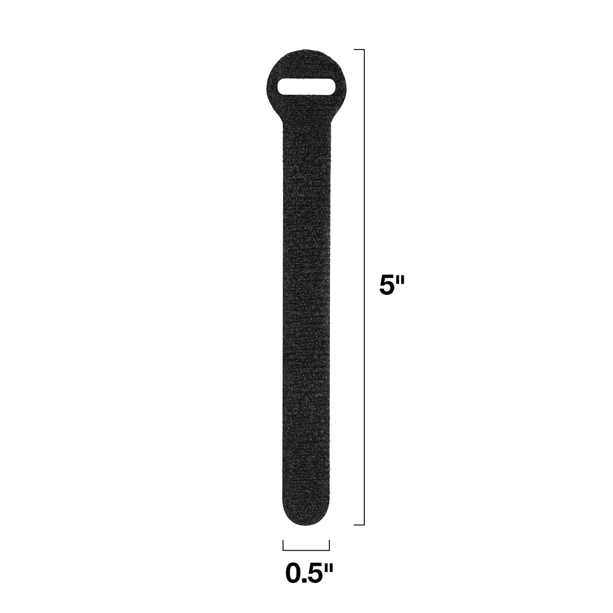 Wrap-It Storage - Self-Gripping Cable Ties - 5-inch (20-Pack) Reusable Hook and Loop Ties - Black