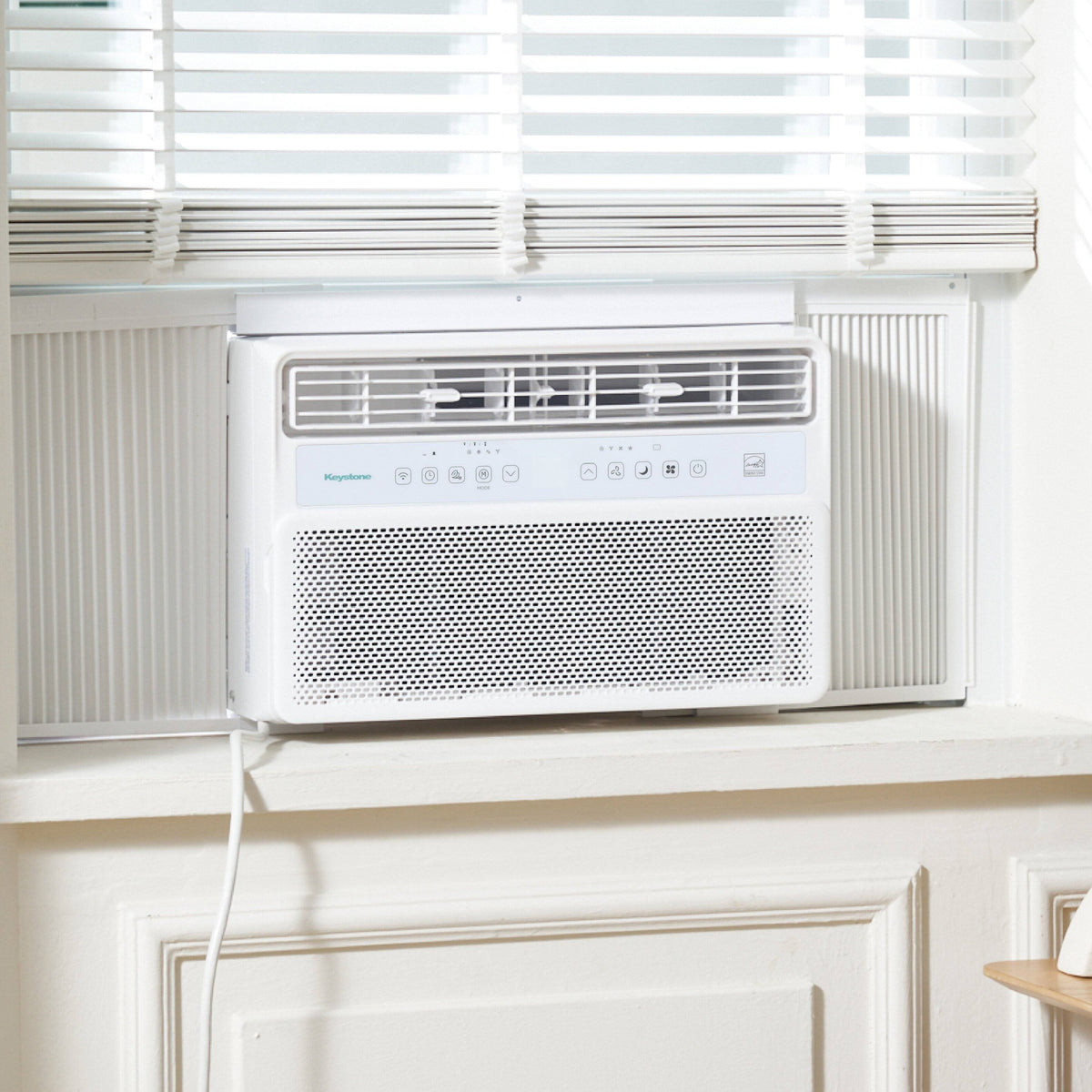 Keystone - 8,000 BTU 350 Sq. Ft Window Mounted Inverter Air Conditioner with Remote Control - White