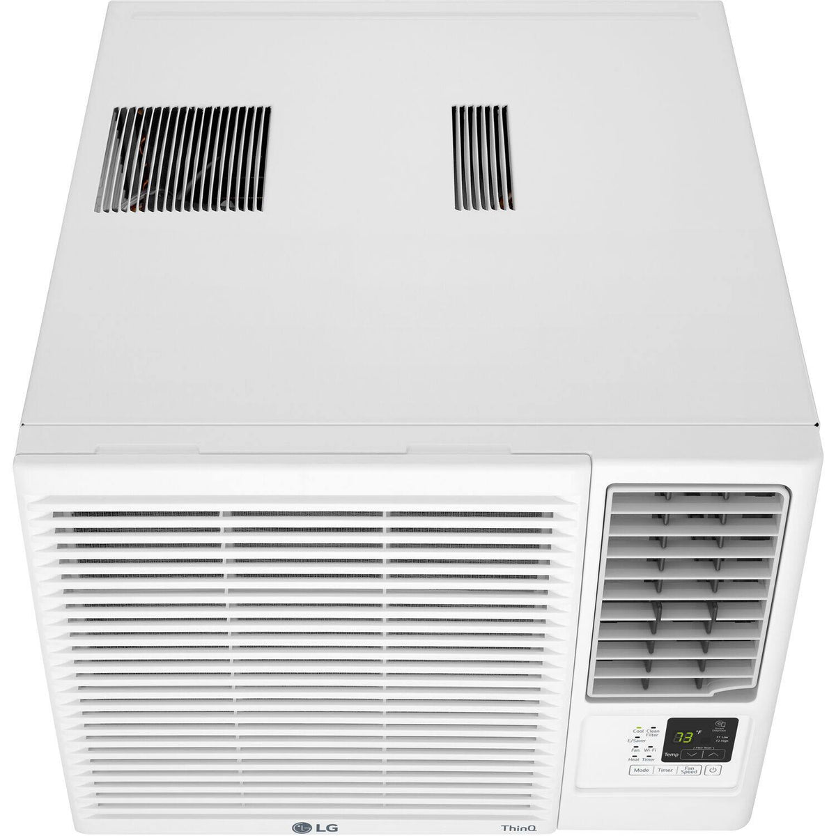 LG - 570 Sq. Ft. 12,200 BTU Window Air Conditioner with Supplemental Heat Function - White