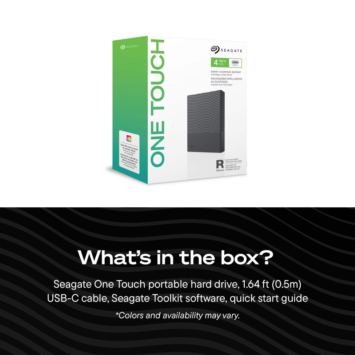 Seagate - Seagate One Touch Portable HDD 2TB - Space Gray