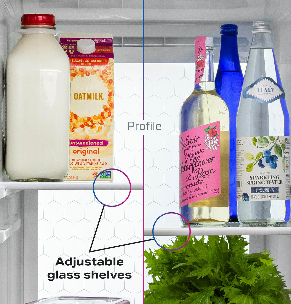 GE Profile - 36 in. Wide 23.5 Cu. Ft. Counter-Depth Side-By-Side Smart Refrigerator with Hands-Free AutoFill - Stainless Steel