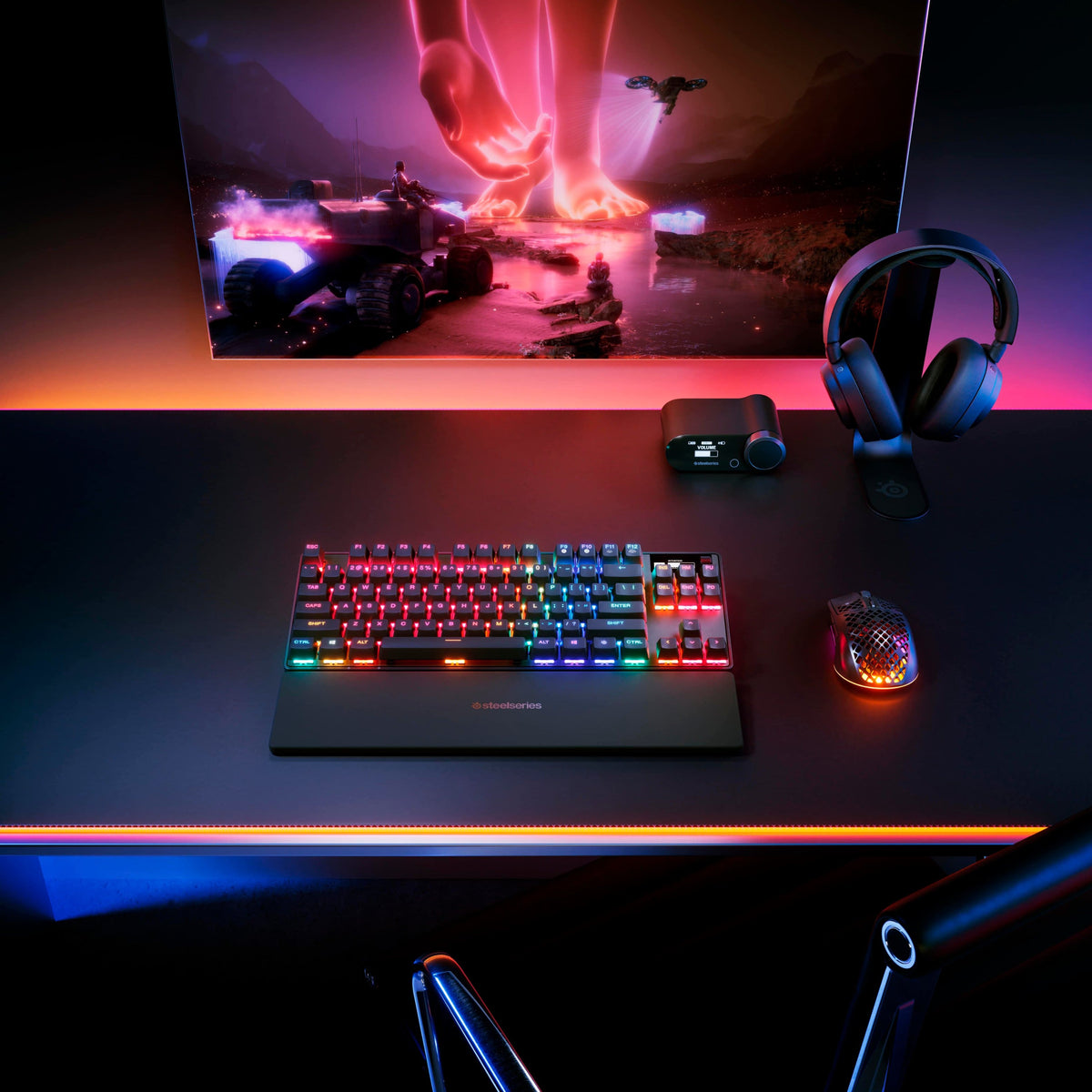 SteelSeries - Apex Pro TKL Gen 3 Wireless Mechanical OmniPoint Adjustable HyperMagnetic Gaming Keyboard with Rapid Tap - Black